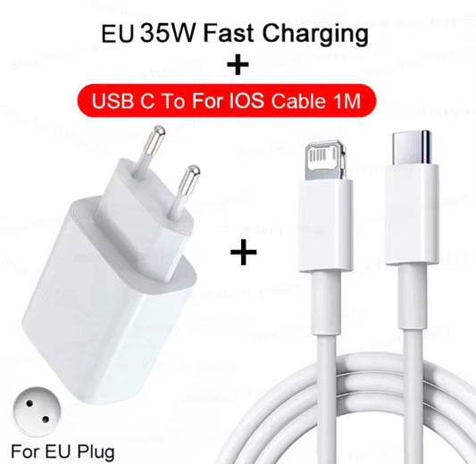 Cargador USB tipo C-Lightning cargador rápido